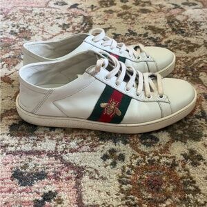 Gucci White Leather Sneakers